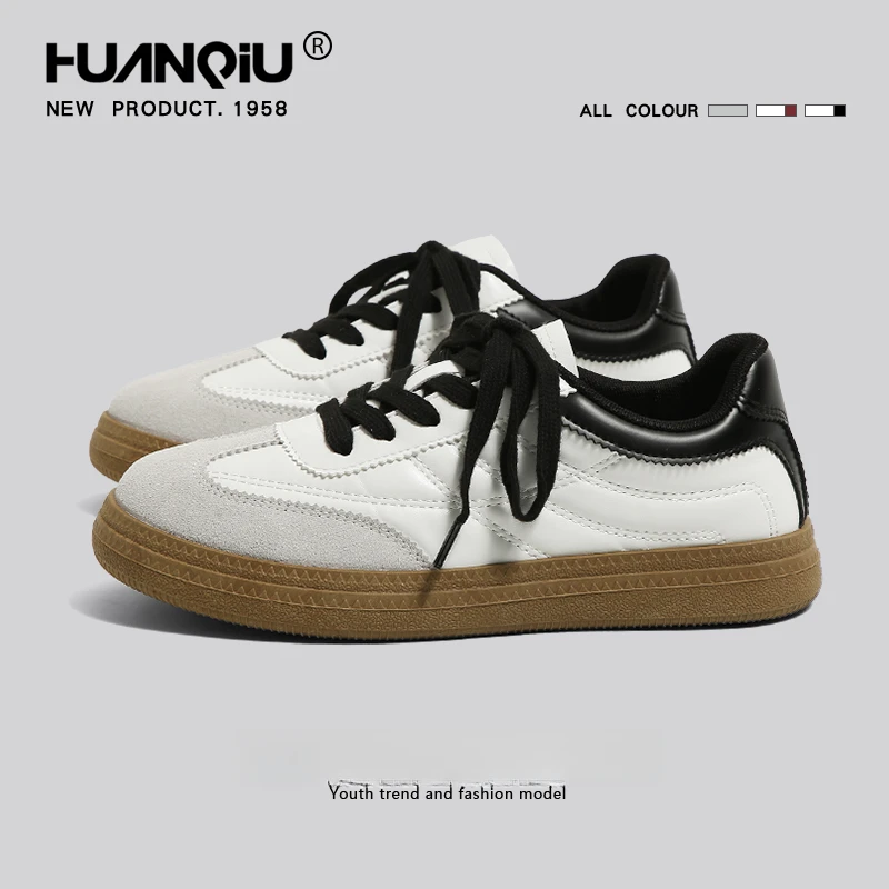 环球德训鞋女2025年夏季新款百搭复古轻便运动板鞋平底百搭休闲鞋