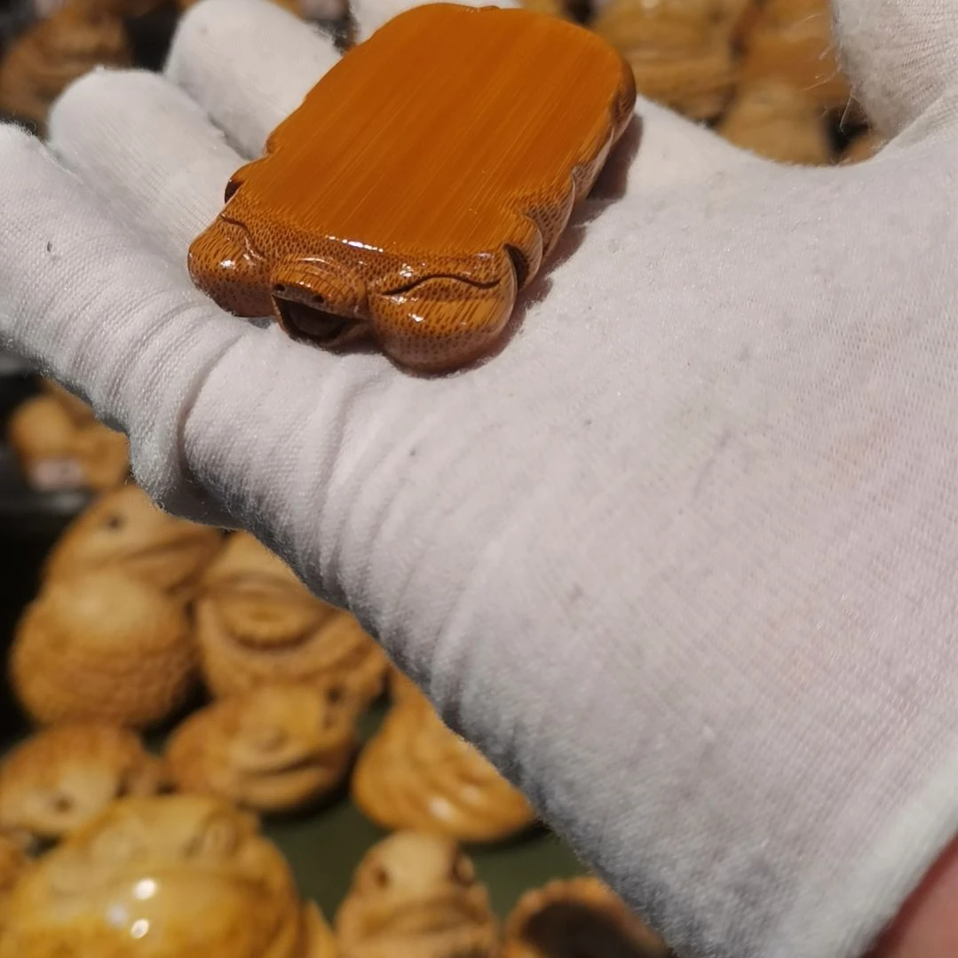 【闪购商品】竹雕金蟾摆件挂件