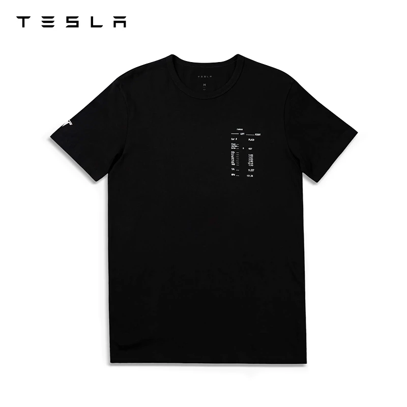 Tesla/特斯拉 男装 Plaid Quarter Mile 短袖T恤 纯棉 纪念非凡
