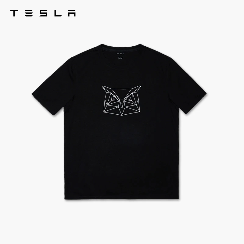 TESLA/特斯拉Tesla Life 猫头鹰 短袖T恤 100%棉