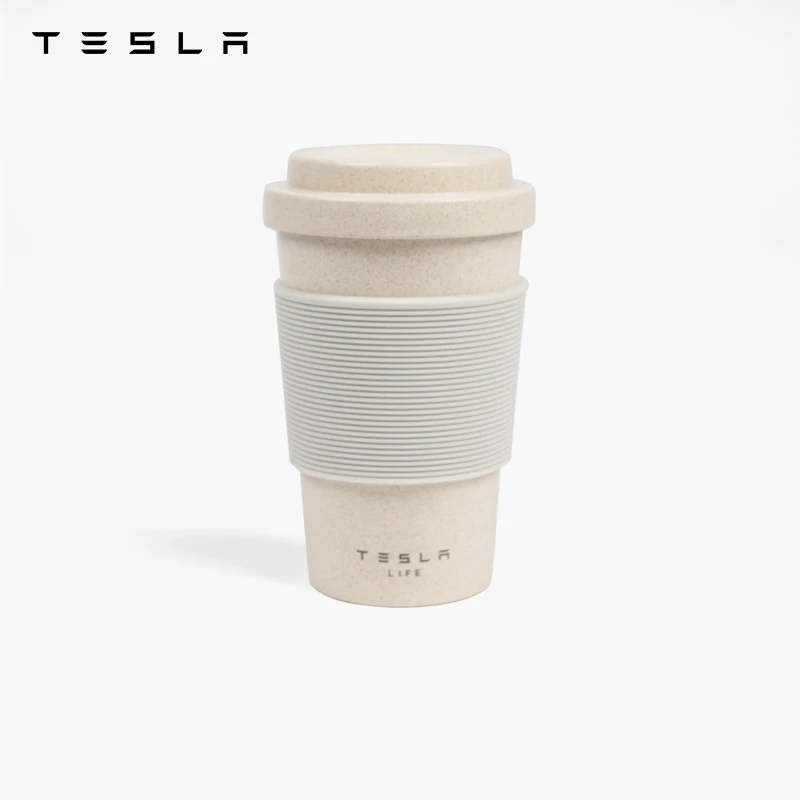 TESLA/特斯拉食用级硅胶麦秸秆饮水杯 防漏密封 硅胶隔热防烫杯套