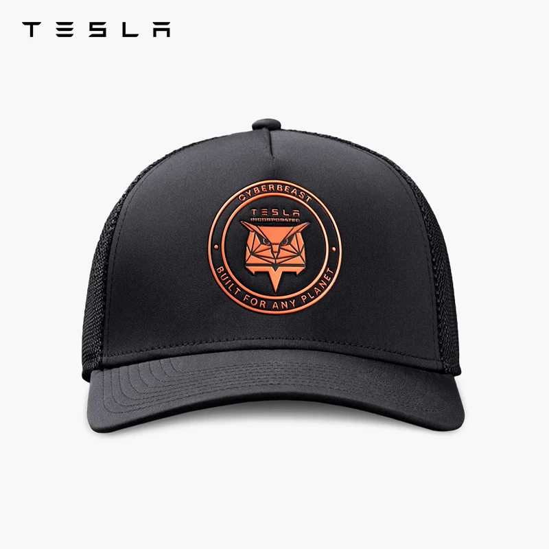 TESLA/特斯拉Built for Any Planet 卡车帽 3D图案透气网状可调节