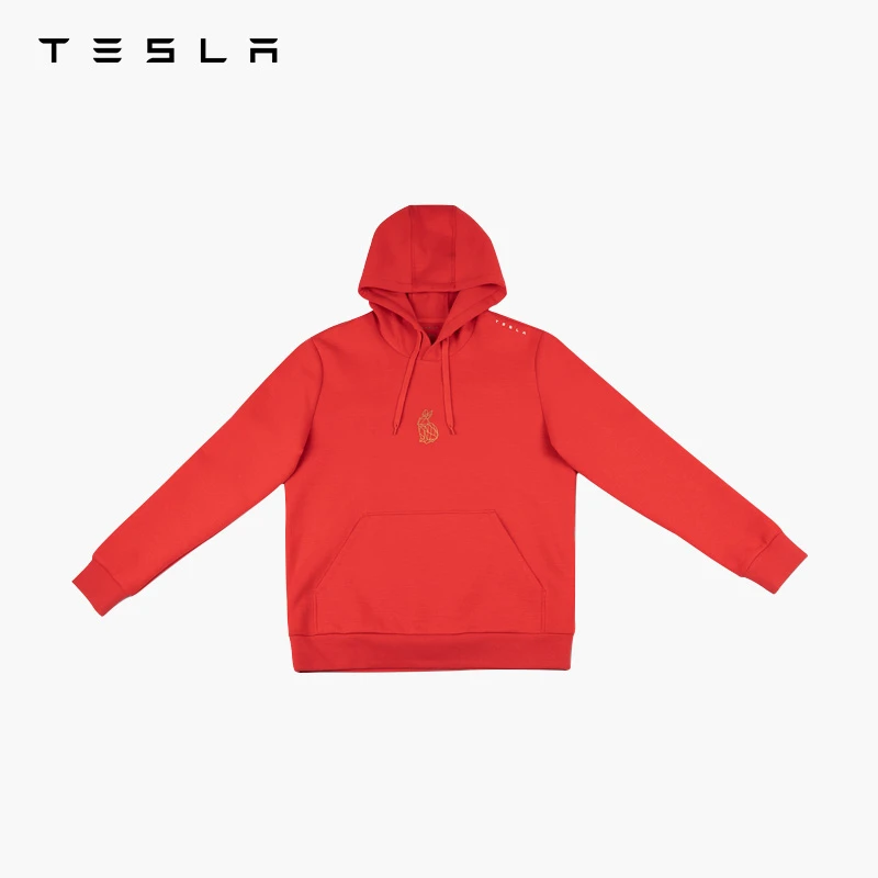 TESLA/特斯拉 Tesla 兔年穿棉连帽时尚帽衫