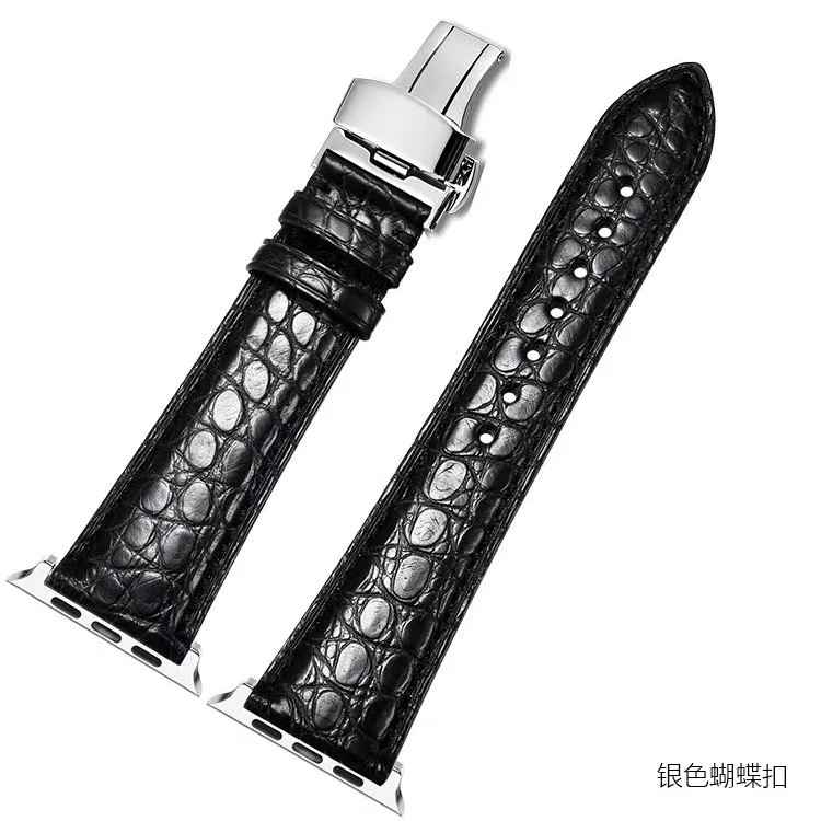 鳄鱼皮applewatch苹果手表带iwatch Ultra表带真皮女男iwatch8765