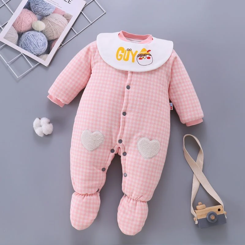 【300克包脚】婴儿连脚连体衣冬季加厚宝宝哈衣新生儿衣服冬加厚款