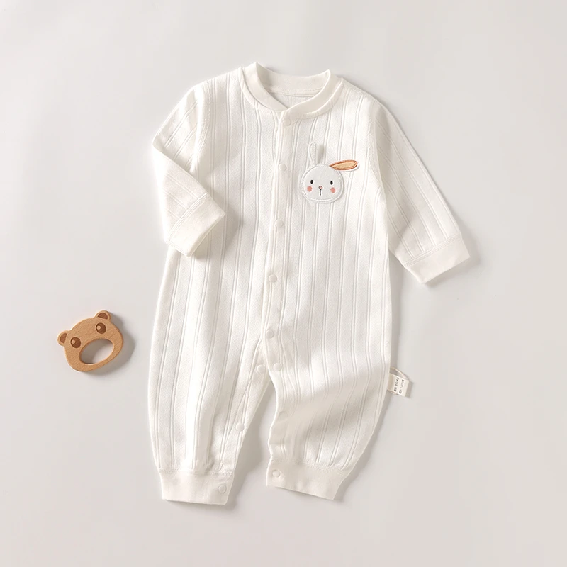 婴幼儿纯棉无骨连体衣打底新生儿连身0-1岁2宝宝衣服长爬59码6673
