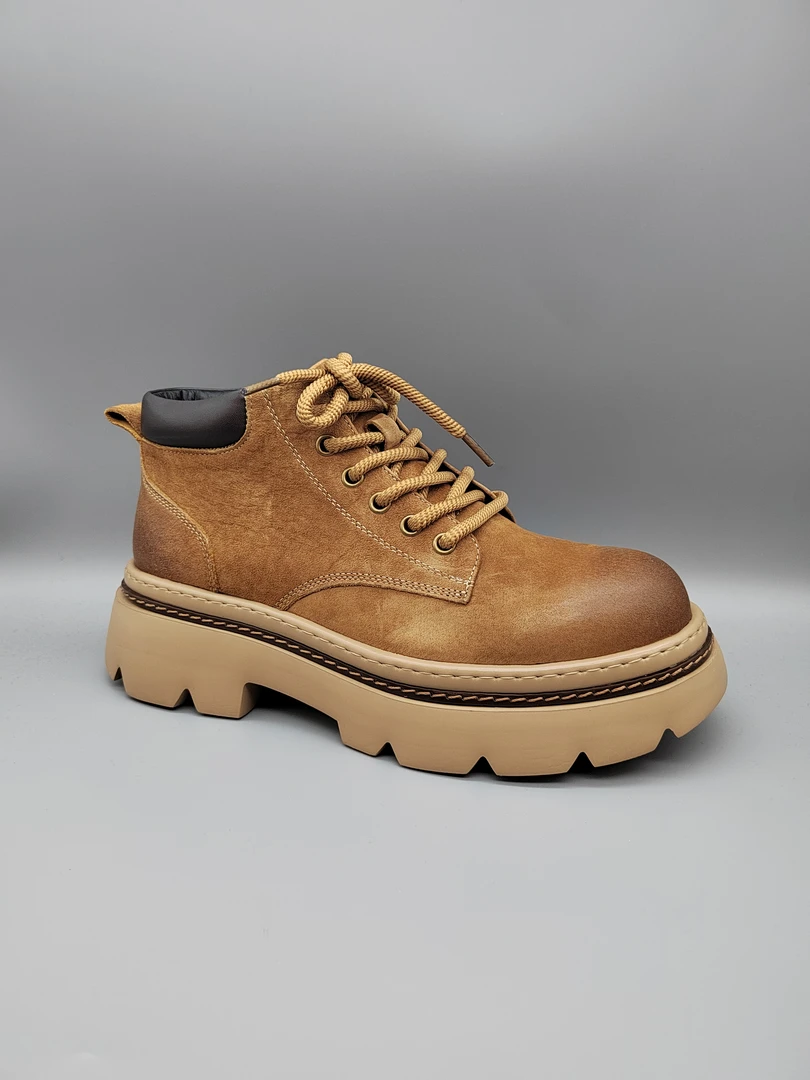 2565新款男士秋冬高帮工装单里轻便厚底马丁靴