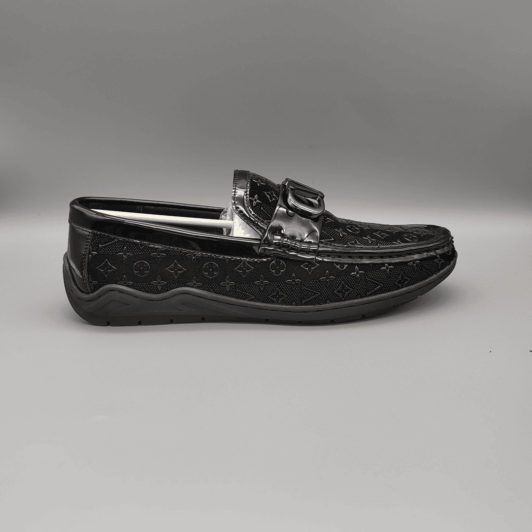 6121男士舒适时尚百搭夏季透气黑色软底豆豆鞋