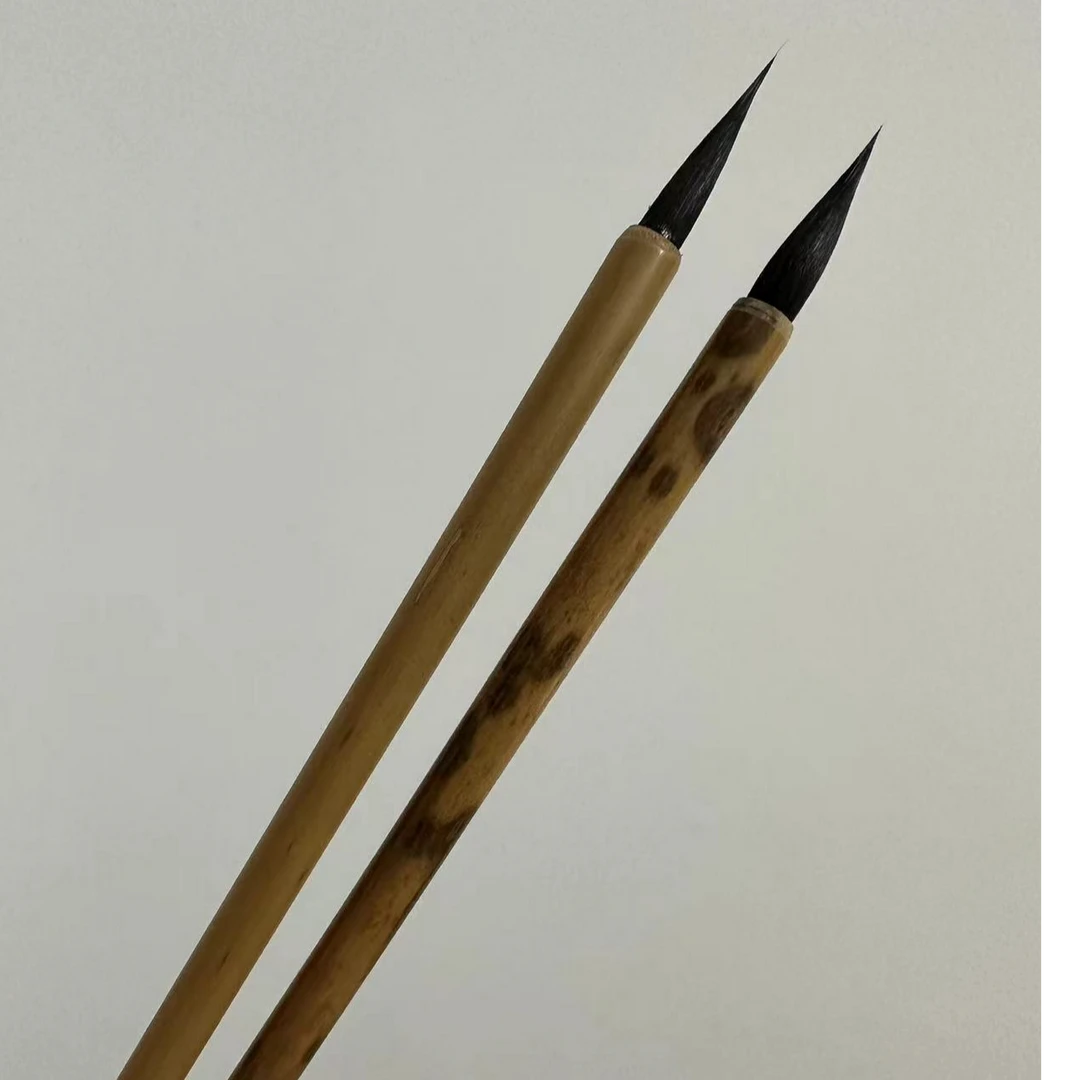 （紫尖）全纯黑尖兔毛出锋2口径0.5小楷小草瘦金体作品专用毛笔