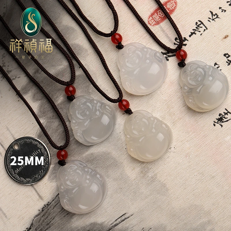 祥祯福玉髓佛公吊坠女款玛瑙挂件玉佛挂坠多样性发一件XZF53101