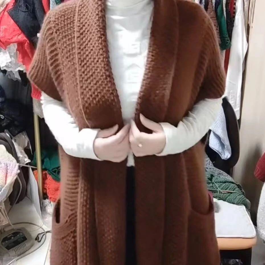 第96款：两穿开衫棒针编织视频教程