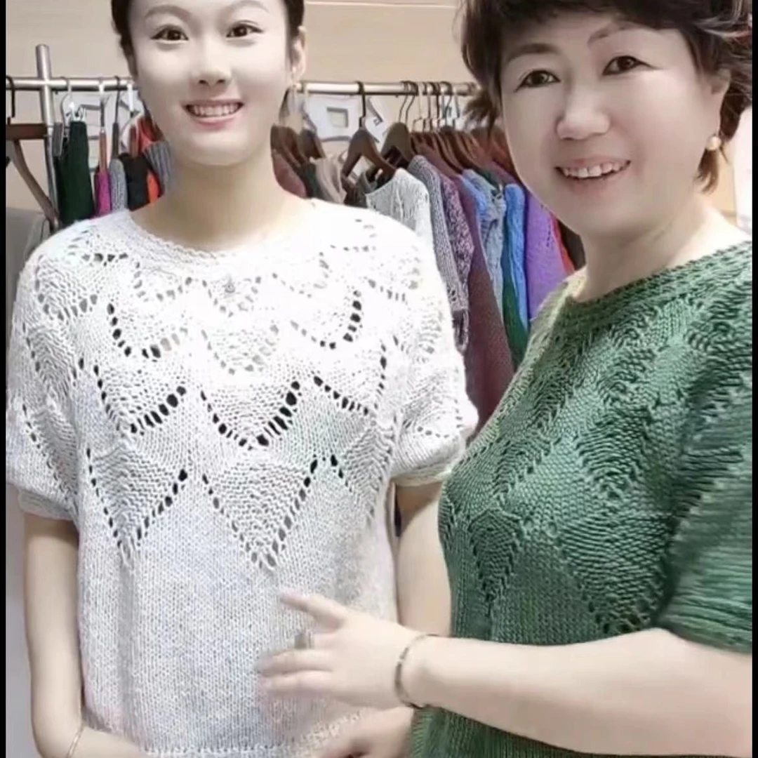 第24款：发财树短袖棒针编织视频教程