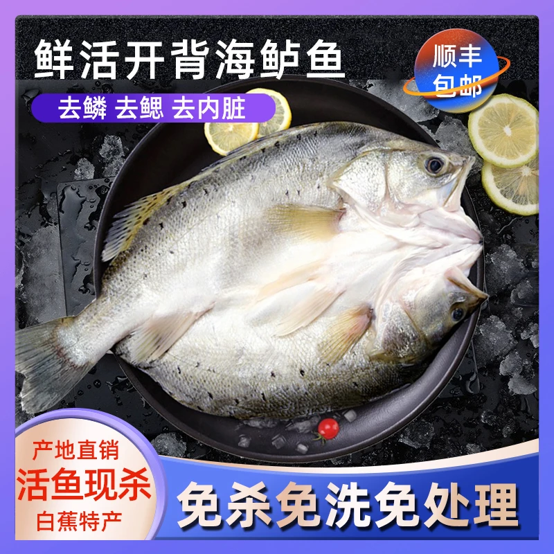 【500g/条 x 3条装】免处理白蕉七星海鲈鱼三去开背真空独立包装