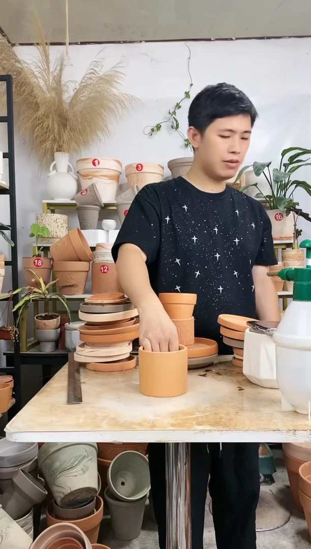 【闪购商品】红陶20CM以下10*9红陶直筒 2盆无托