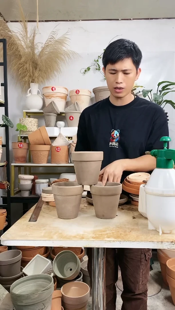 【闪购商品】红陶20CM以下瑕疵无售后13*13灰陶国际 3盆无托