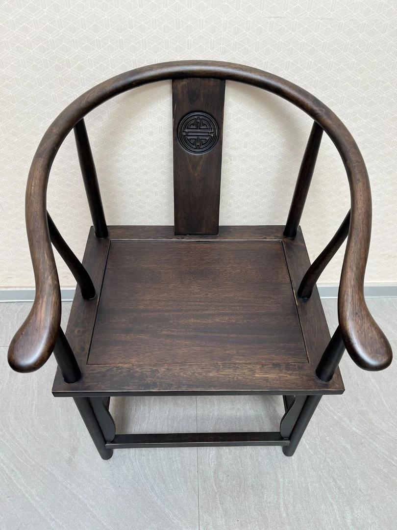 新中式实木椅黑檀色大围椅子简约客厅家用办公