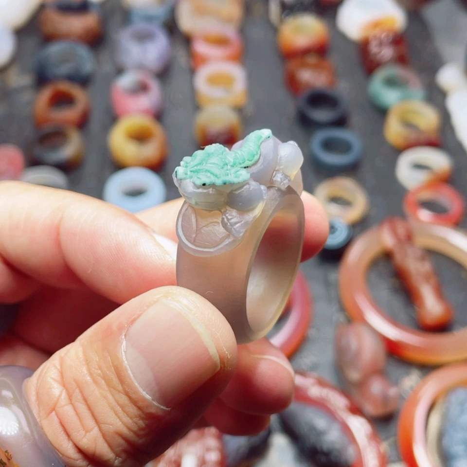 【闪购商品】玛瑙/玉髓戒指未镶嵌天*翦