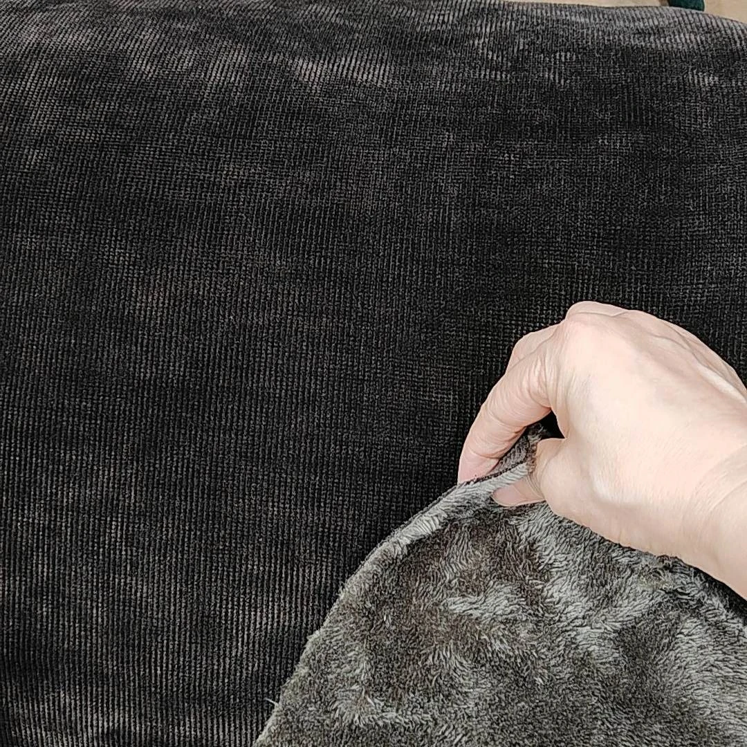 雪尼尔细条复合北极绒面料（不支持无理由退货退款）