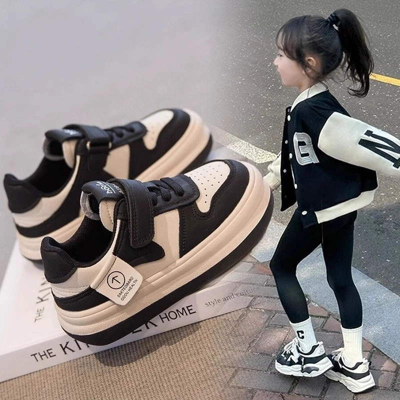 ABC女童鞋子板鞋2024新款儿童鞋女宝运动鞋春秋款男男童春秋防水