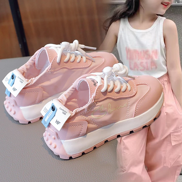 ABC运动鞋女童2024年百搭新款透气休闲阿甘鞋软底德训鞋男童板鞋