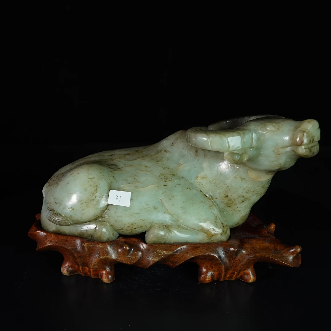 LYJL241209005【十竹斋】晚清民国孺子牛摆件