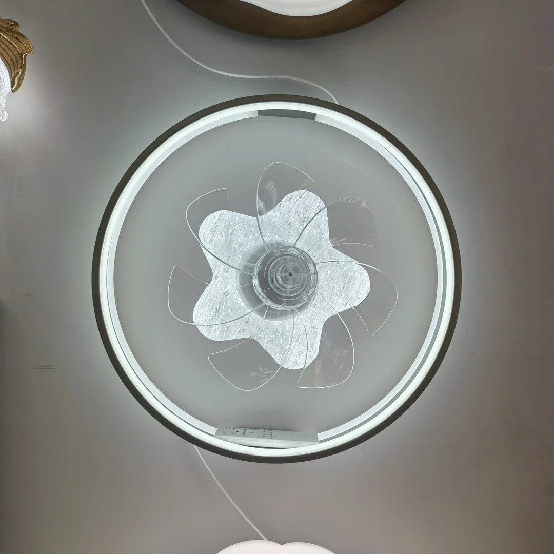 子零小爱（星星风扇）中山灯饰性价比卧室风扇灯摇头吸顶家用简约灯