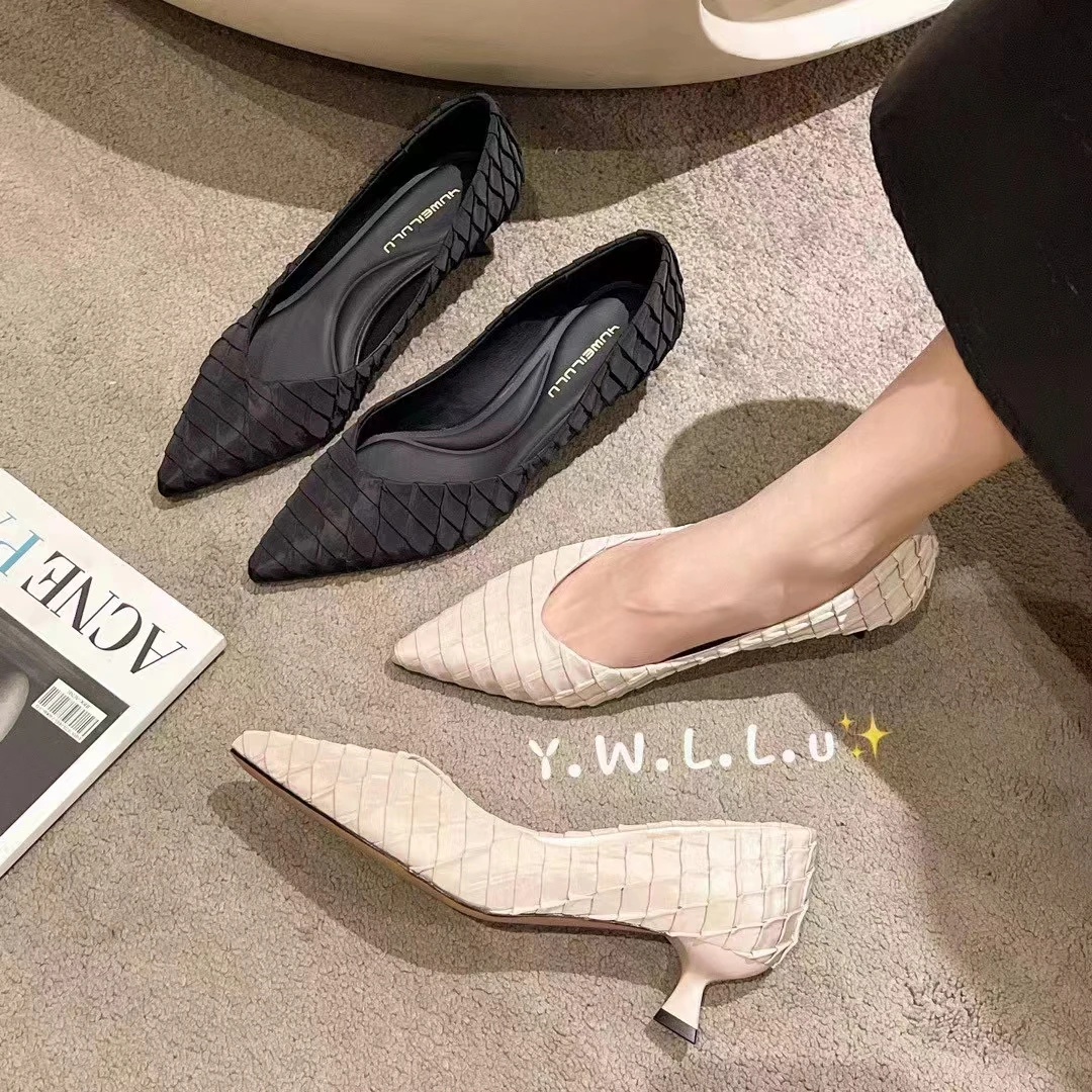 时尚尖头细跟高跟鞋鞋子上脚舒服百搭1003-2货号