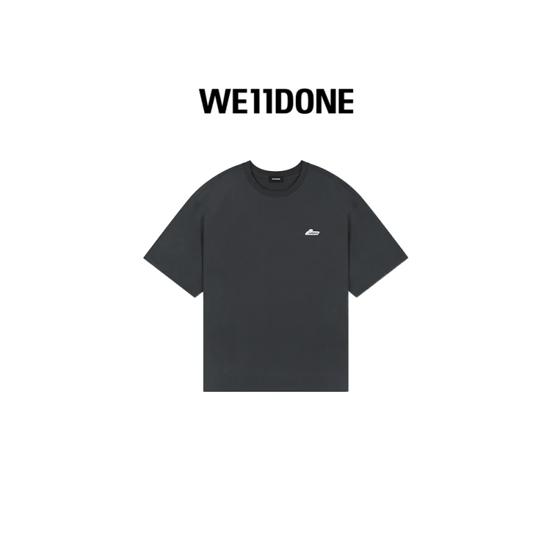 【明星同款】WE11DONE宽松经典LOGO小标纯色百搭短袖T恤19-920