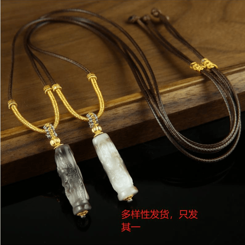 【香掌柜】玛瑙黄财神吊坠【多样性发货，发一件】