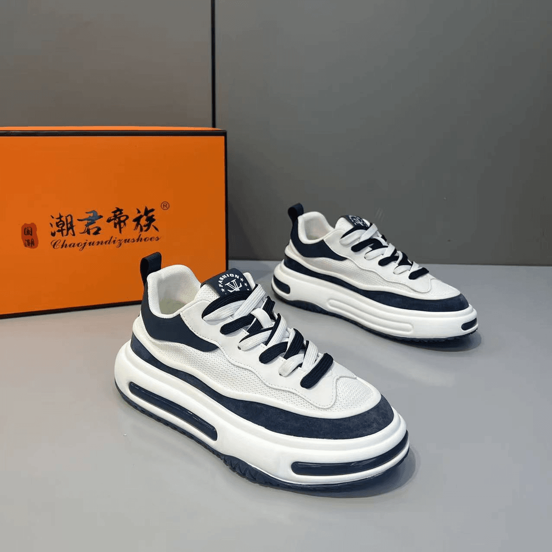 休闲板鞋男厚底透气薄款布鞋2024夏季新款潮牌高级感百搭时尚男鞋