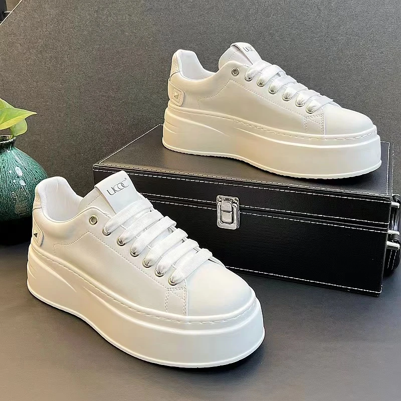 2025新款休闲厚底男潮鞋透气春季新款发型设计师潮鞋校园风小白鞋