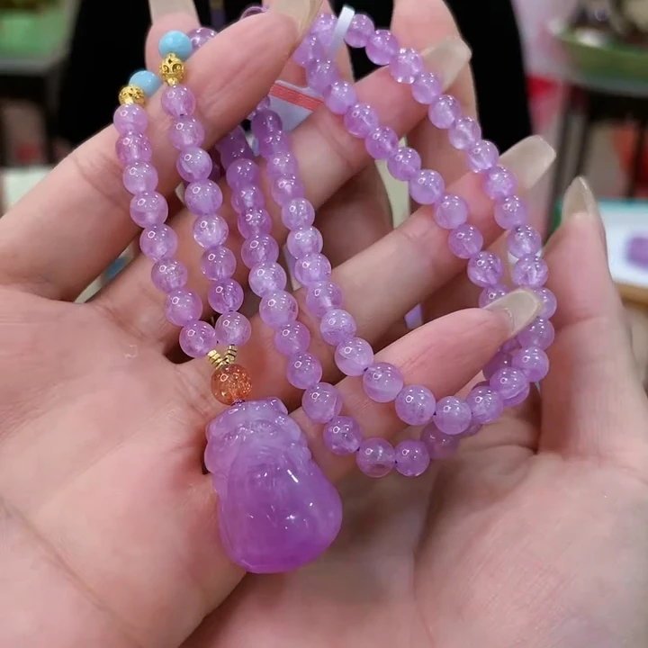 【主播推荐】紫锂辉貔貅项链@@ZY40806030