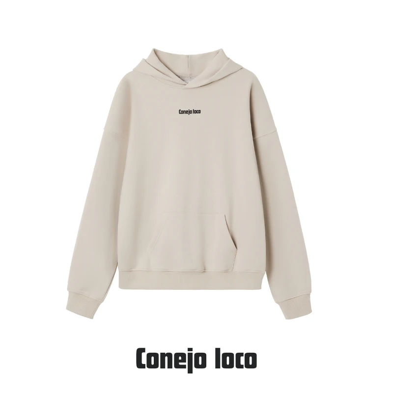 ConejoLoco男女同款简约潮流宽松休闲印花连帽卫衣fdsihtm卫衣