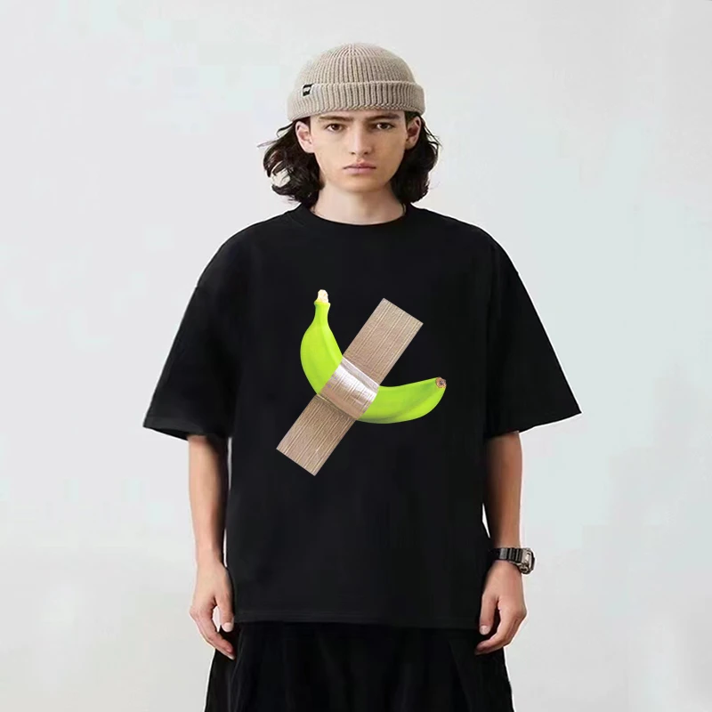 YC禁止蕉绿美式复古潮牌情侣夏季280克男女同款数码直喷印花短袖