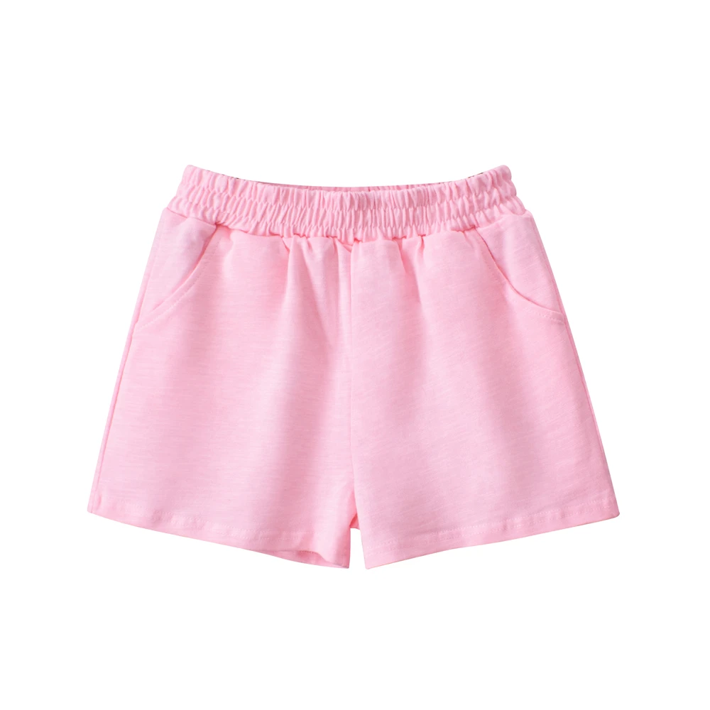 童装夏季新品儿童休闲纯色短裤洋气简约 2024女孩宝宝百搭中裤子