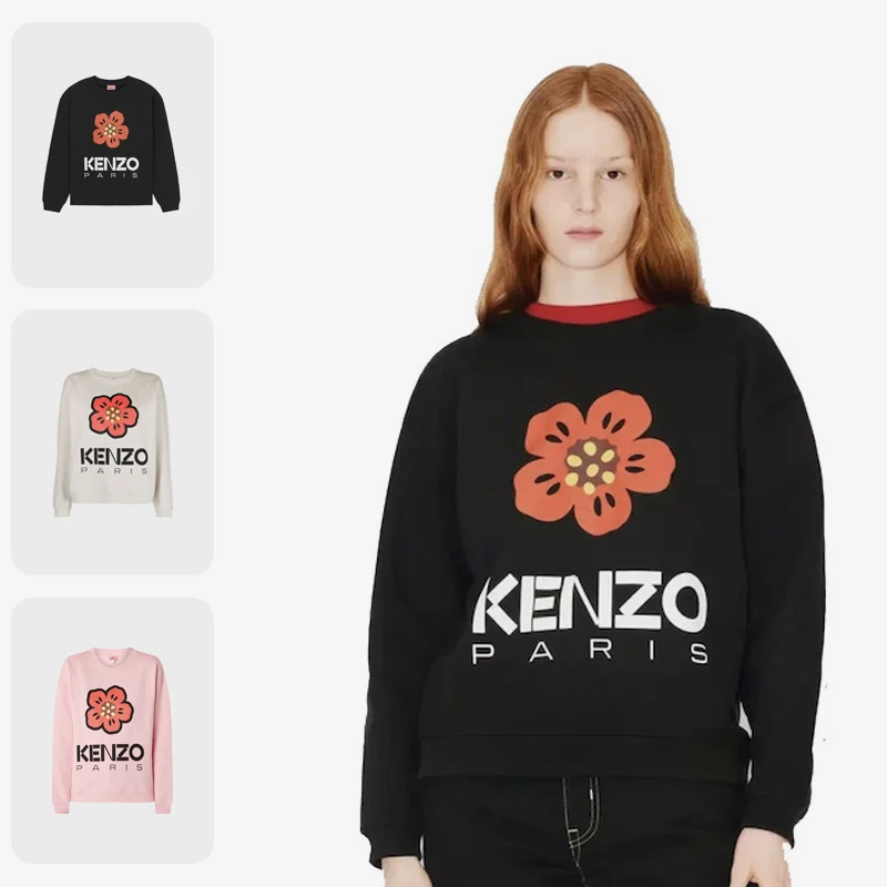 【预售 专柜价2900元】Kenzo女士花朵棉质长袖卫衣 FD52SW0364ME