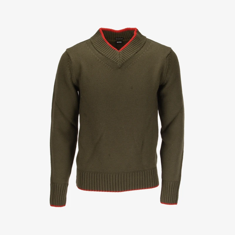 【预售 专柜2300】Hugo Boss 男士舒适休闲v领毛衣 50478609