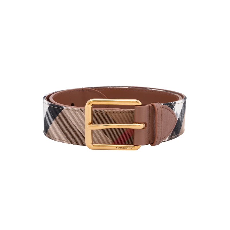 【预售 专柜4500】Burberry 男女同款条纹经典腰带 宽度4cm