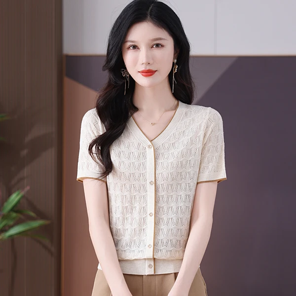 洋气假开衫女短袖洋气2025年夏季显瘦宽松高档上衣百搭套头时尚