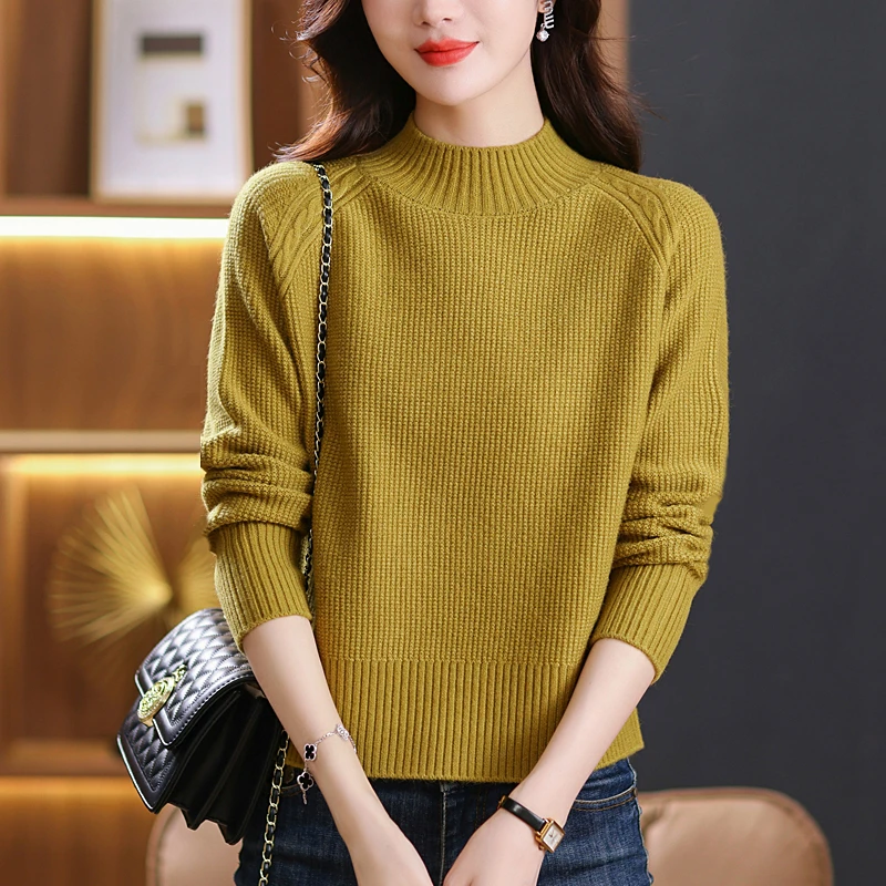 洋气2025冬季新款高档上衣百搭毛衣女宽松爆款套头长袖针织打底衫