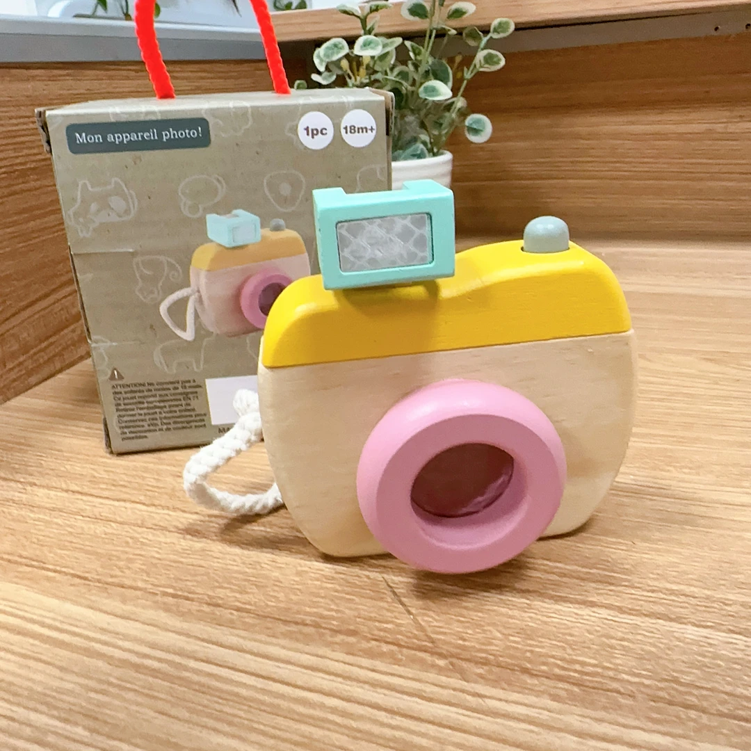 仿真实木照相机儿童过家家玩具