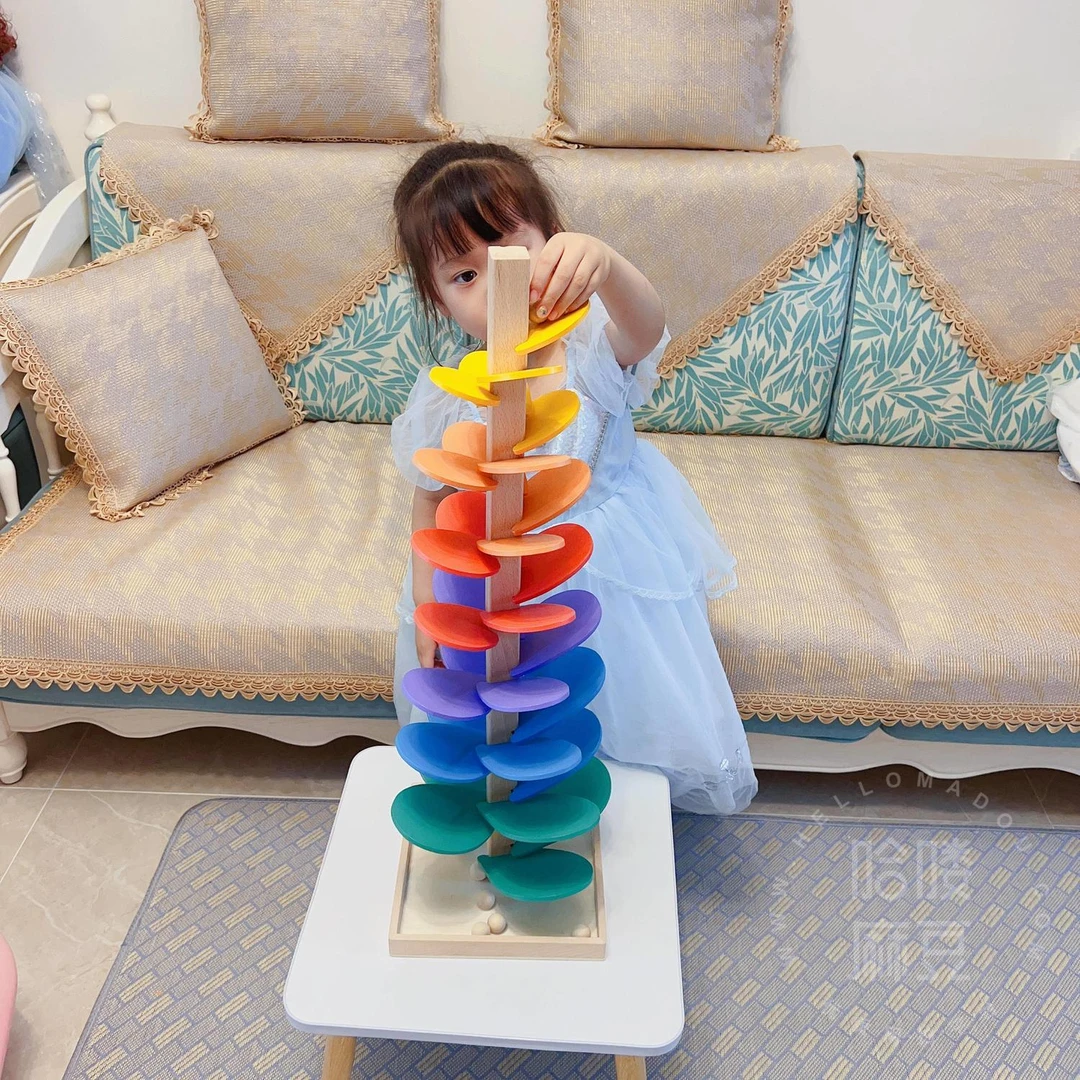 彩虹音乐树大号滚珠游戏木制高档2儿童节礼物小学3-6-8岁益智玩具