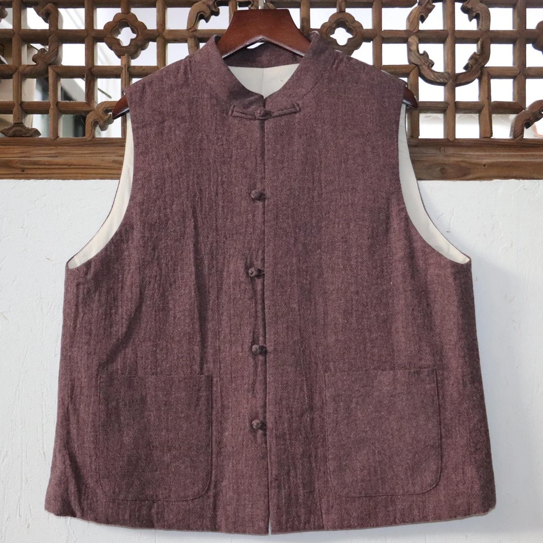 【田园刘娟-服装】如相顾对襟棉马甲 244153  X