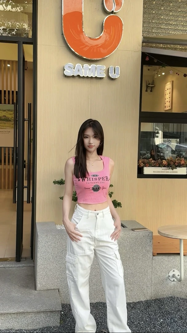 2025 新款辣妹一字吊带背心女夏新款内搭打底修身显瘦时尚百搭