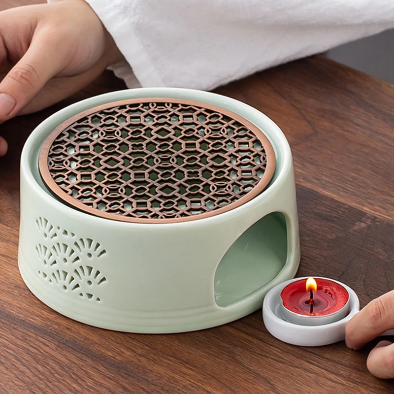 茶灯煮茶炉温茶炉蜡烛炉竹制家用室内提香器烘茶炉暖茶炉煮茶器