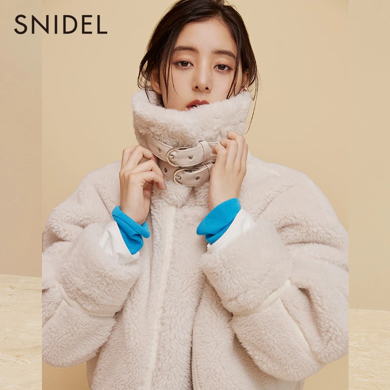 SNIDEL款品质女装百搭复古翻领外套SWFJ224002