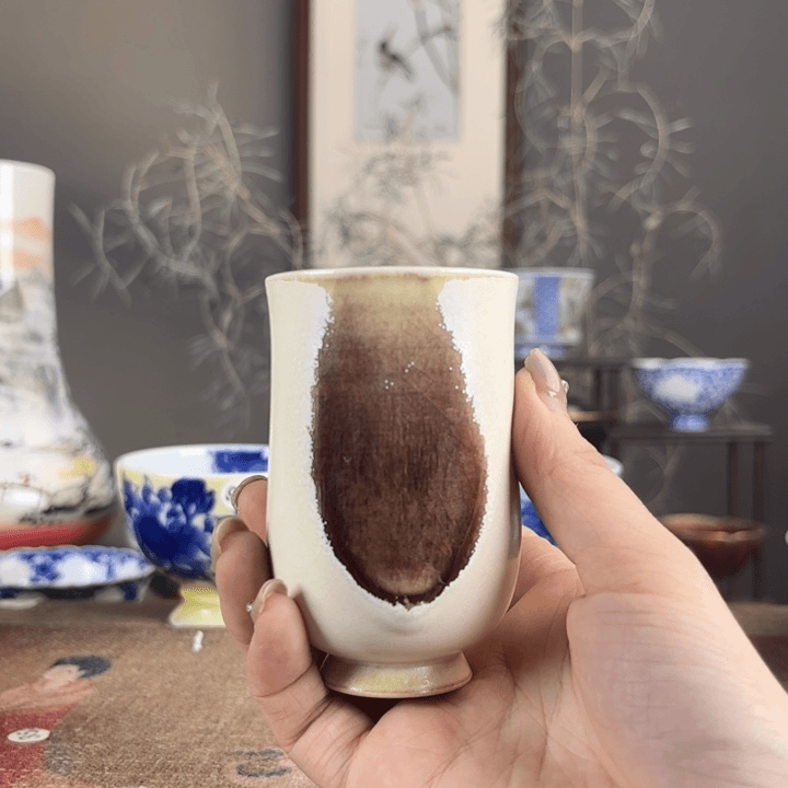 摆件 景德镇陶瓷茶杯多人
