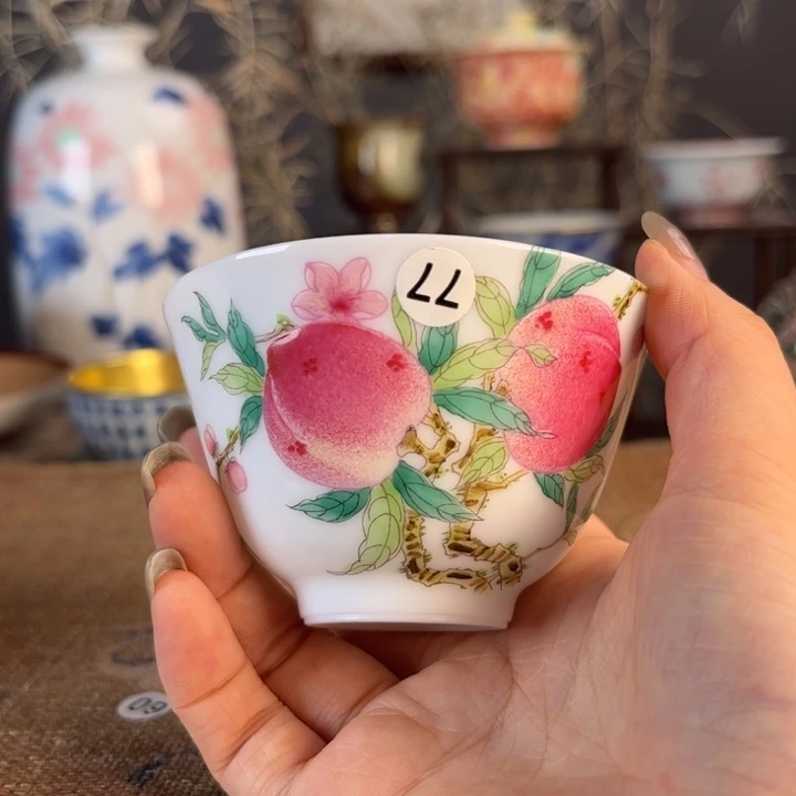 摆件景德镇陶瓷茶杯多的
