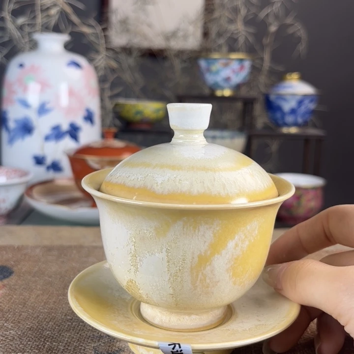 摆件景德镇陶瓷茶杯多人