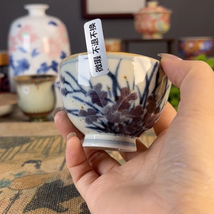 摆件景德镇陶瓷茶杯多的